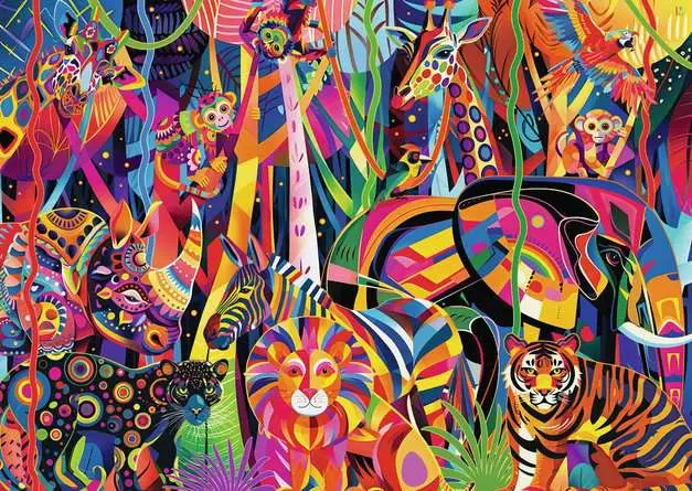 Jeweled Jungle: 500 pièces (français)
