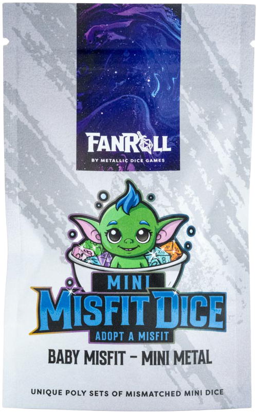 Ensemble 7 dés polyédriques - Mystery Misfit Mini Metal