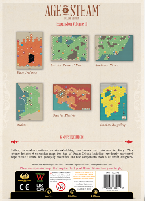 Age of Steam Deluxe: Expansion Volume III (anglais)