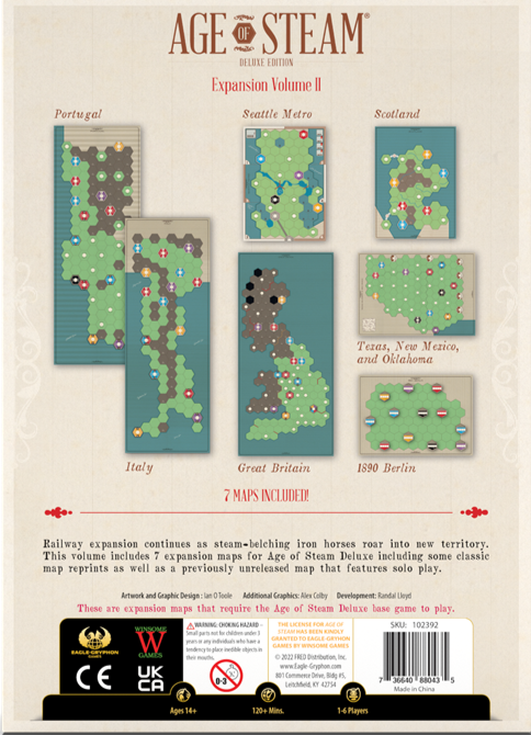 Age of Steam Deluxe: Expansion Volume II (English)