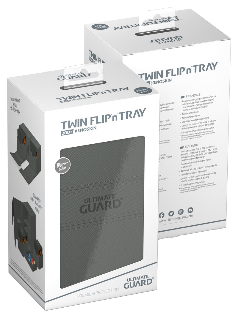 Ultimate Guard: Deck Case Twin Flip and Tray 200+ - Gris
