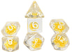 Ensemble 7 Dés Polyédriques Fruit Slice: Citron