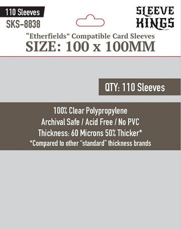 Sleeves: Sleeve Kings "Etherfields Compatible" 100mm x 100mm - Pack of 110