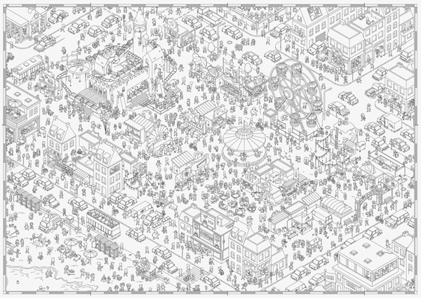Micromacro: Funfair puzzle - 500 pieces (French) [Pre-order]