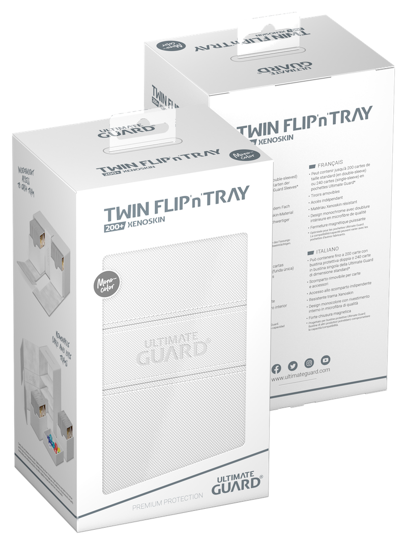 Ultimate Guard: Deck Case Twin Flip and Tray 200+ - Blanc