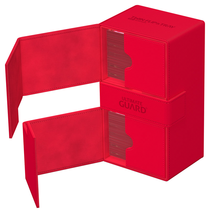 Ultimate Guard: Deck Case Twin Flip and Tray 200+ - Rouge