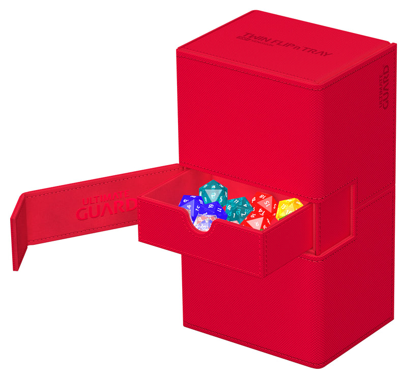 Ultimate Guard: Deck Case Twin Flip and Tray 200+ - Rouge