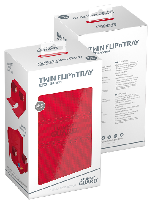 Ultimate Guard: Deck Case Twin Flip and Tray 200+ - Rouge