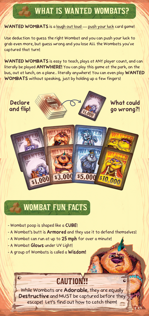 Wanted Wombats (anglais)