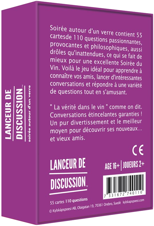 Lanceur de Discussion: Soirée autour d'un Verre (français)