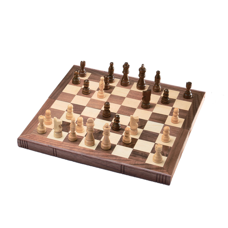 Ensemble 3 en 1 Backgammon, Échecs et Dames (français)