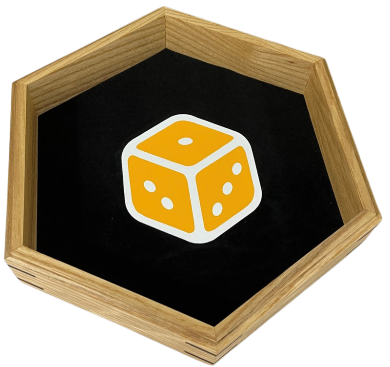 Dice Tray in Wood: La Pioche - Ash with Walnut insertions
