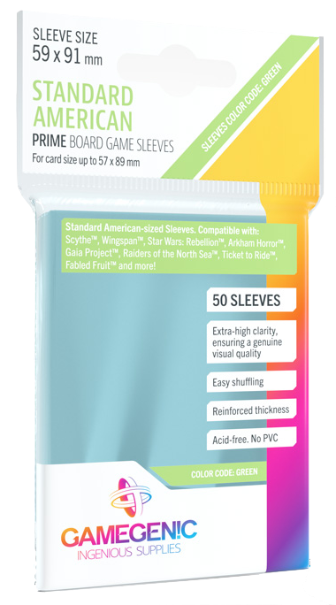 Sleeves: Gamegenic Prime Standard American-Sized (Pack of 50)