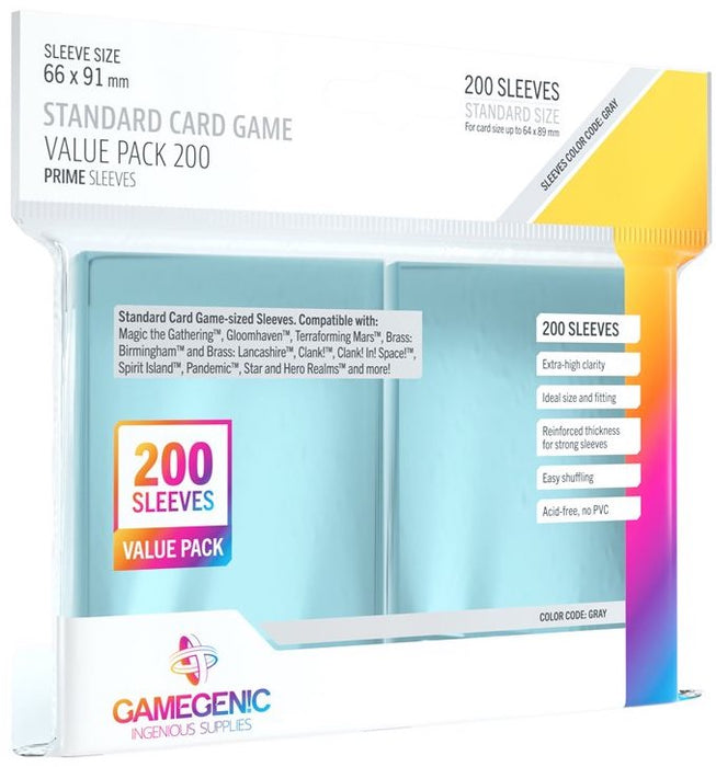 Protecteurs de cartes: Gamegenic Value Pack Standard Sized (paquet 200)