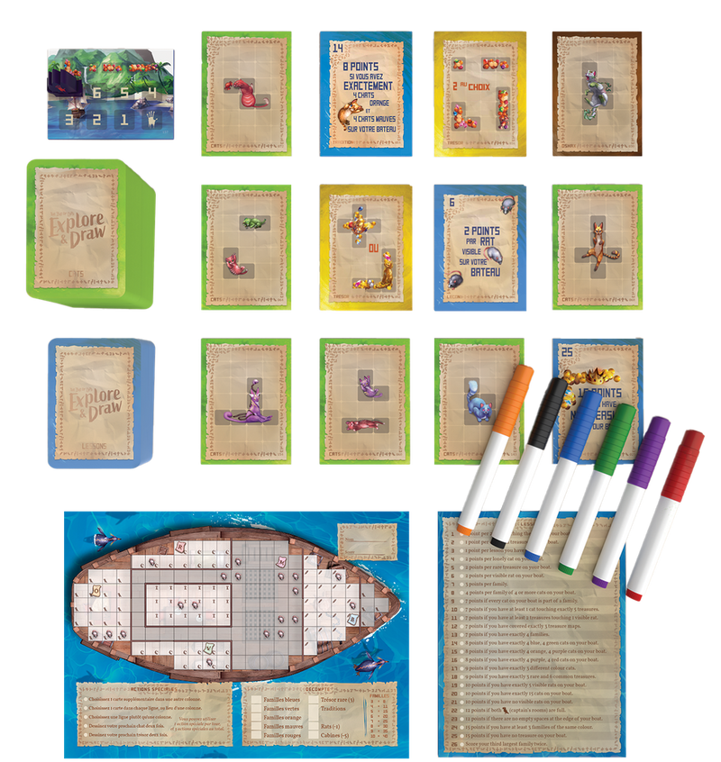 L'Île des Chats: Explore & Draw (French)