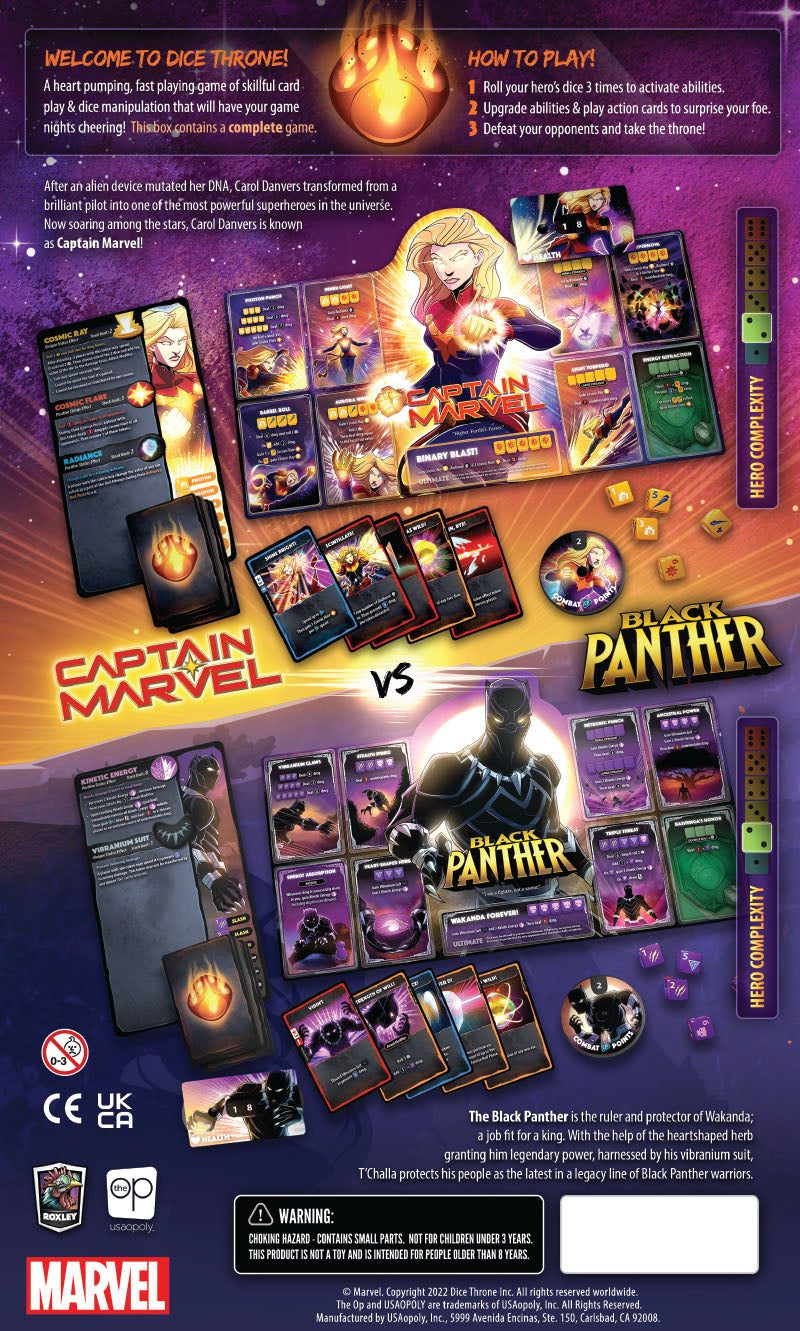 Marvel Dice Throne: Captain Marvel v. Black Panther (anglais)