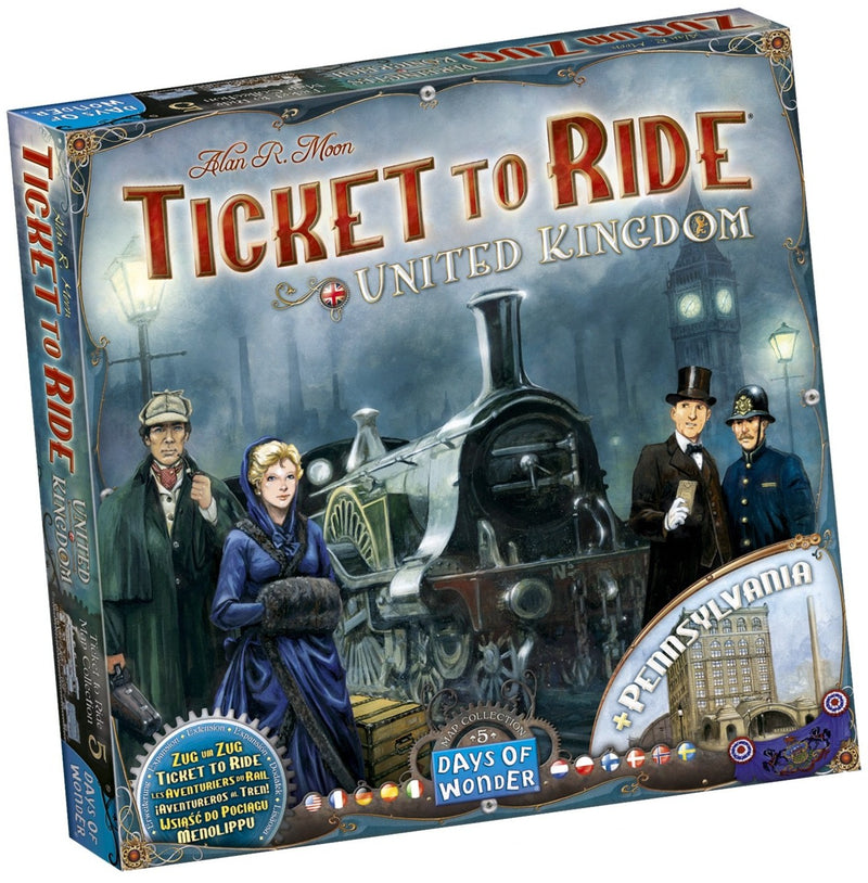 Les Aventuriers du Rail: Carte #5 - Royaume-Uni / Pennsylvanie (multilingue)