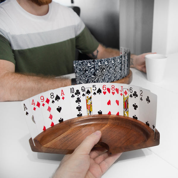 Set of 2 Wooden Playing Cards Holder