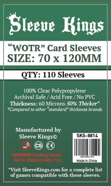 Card protectors: Sleeve Kings "Wotr-Tarot" 70mm x 120mm - Pack of 110