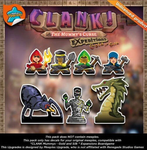 Stickers: Clank! La Malédiction de la Momie + Expéditions: L'Or et la Soie