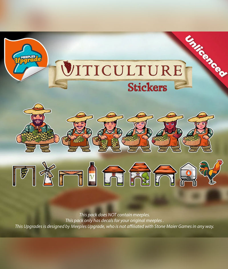 Stickers: Viticulture + Tuscany + World (version B)