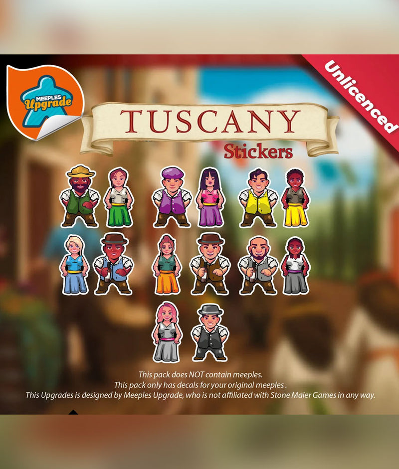 Stickers: Viticulture + Tuscany + World (version B)