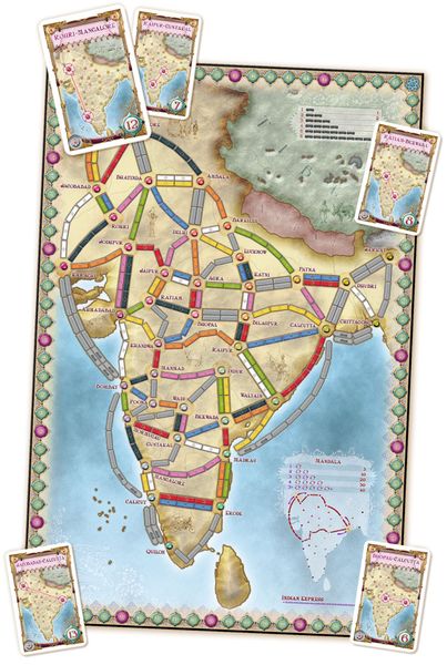 Ticket to Ride: Map #2 - India/Switzerland (Multilingual)
