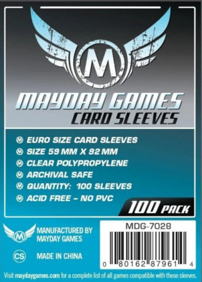 Protecteurs de cartes "euro" 59mm x 92mm - Paquet de 100