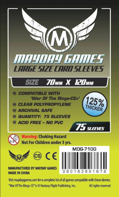 Protecteurs de cartes 70mm x 120mm - Paquet de 75