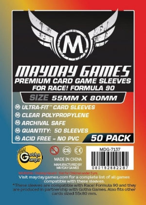 Sleeves "Race! Formula 90" 55mm x 80mm - Pack of 50