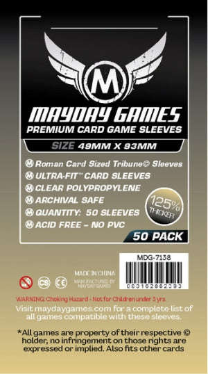 Sleeves "Tribunes" 49mm x 93mm - Pack of 50