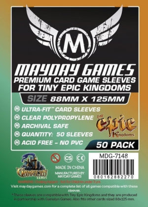 Protecteurs de cartes "Tiny Epic Kingdoms" 88mm x 125mm Deluxe - Paquet de 50