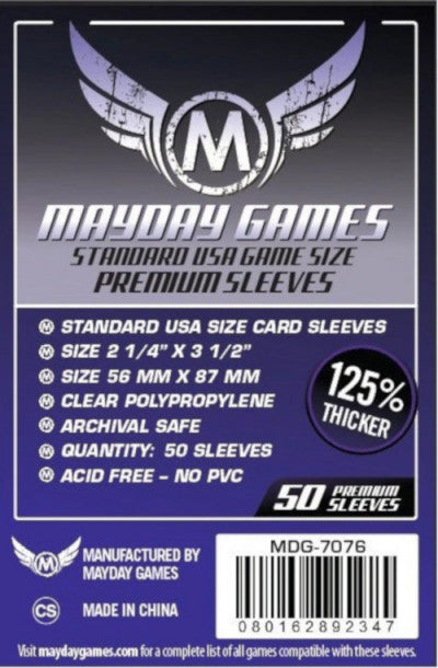 Protecteurs de cartes "USA" 56mm x 87mm Deluxe - Paquet de 50