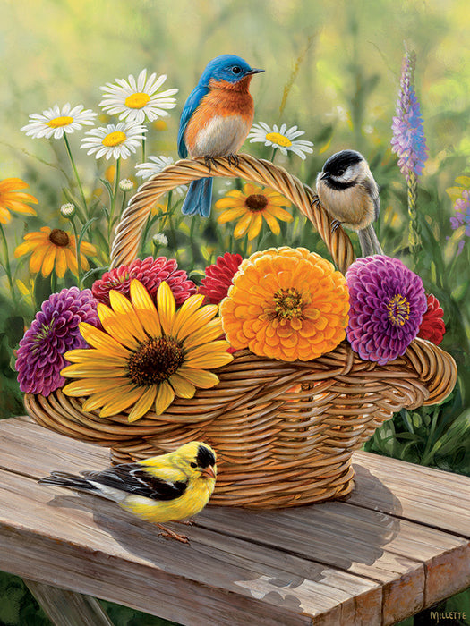 BlueBird and Bouquet: Tray Puzzle (35 piece)