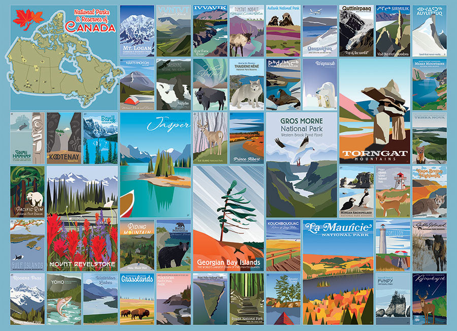 Canada national parks and reserves (1000 piece)